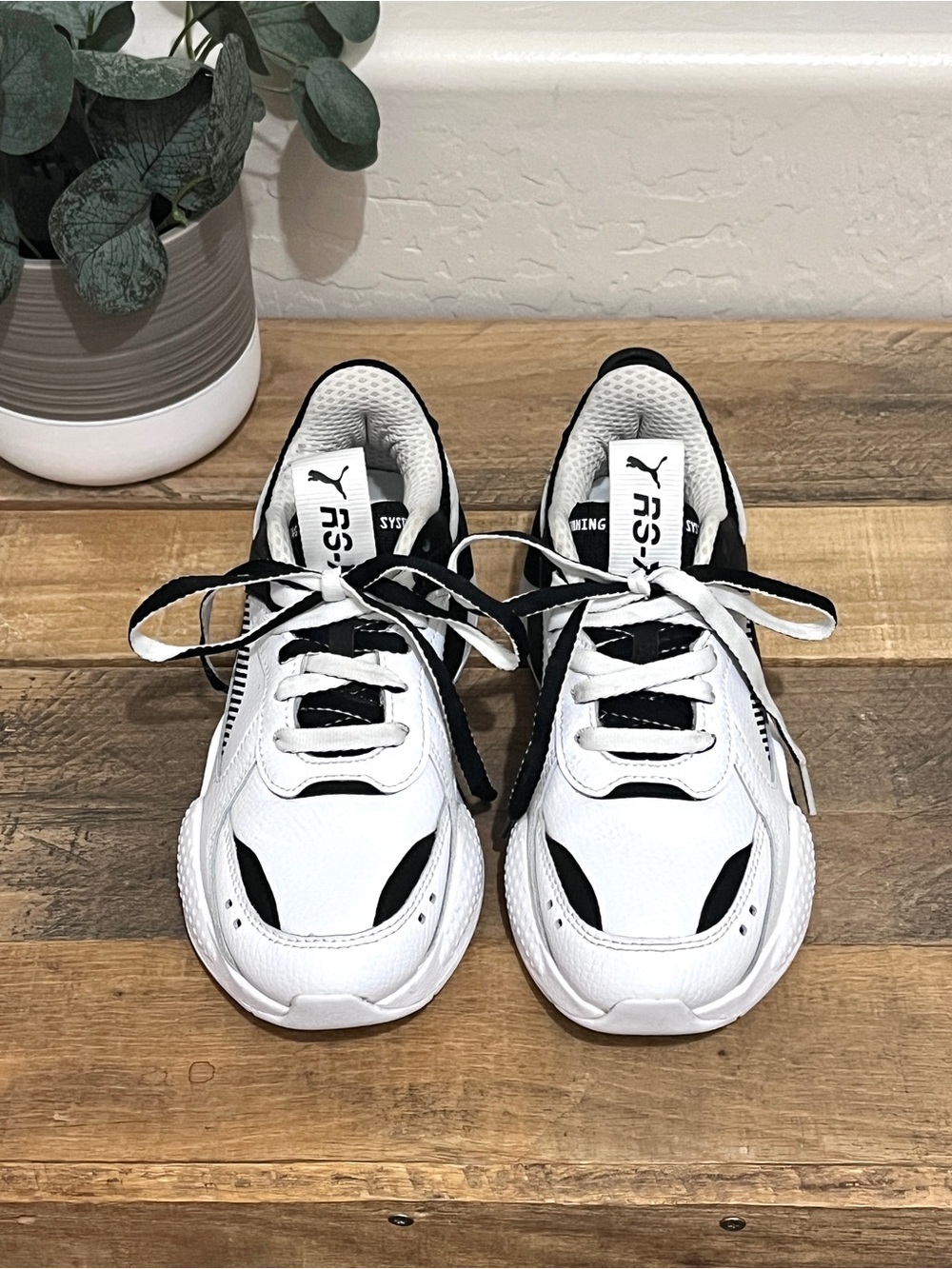 Puma Kids RS-X Split Black White Chunky Athletic Sneakers Size 4.5Y - Picture 3 of 6